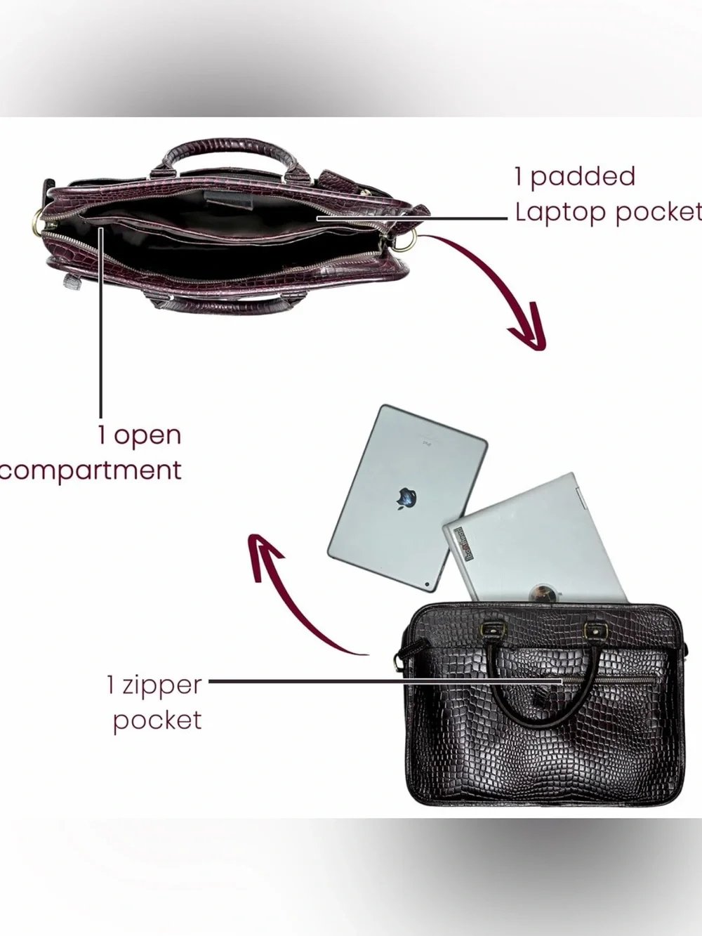 REONN DARLING Laptop Genuine Leather Bag 15 Inch Briefcase for Men | NEW